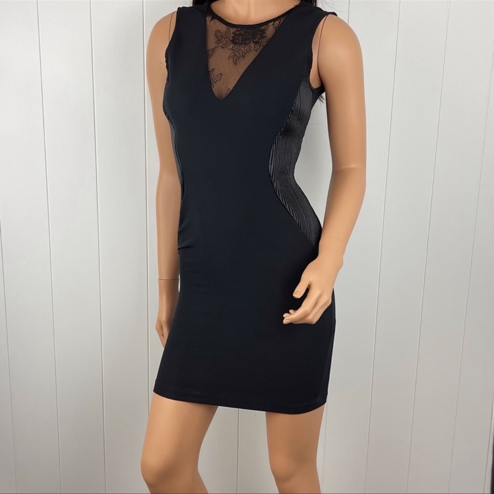 Little Black Dress with Lace Back Size Small Zara